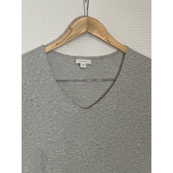 Pure J Jill Women's Relaxed Short Sleeve Pullover V Neck Tee Heather Grey - Picture 3 of 7